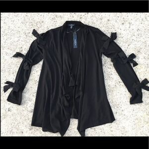 NWT August Silk bow sleeve cardigan. Small
